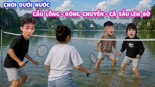 Badminton Challenge  Volleyball Challenge  Crocodile Coming Ashore Underwater