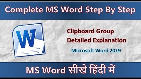 clipboard group in word