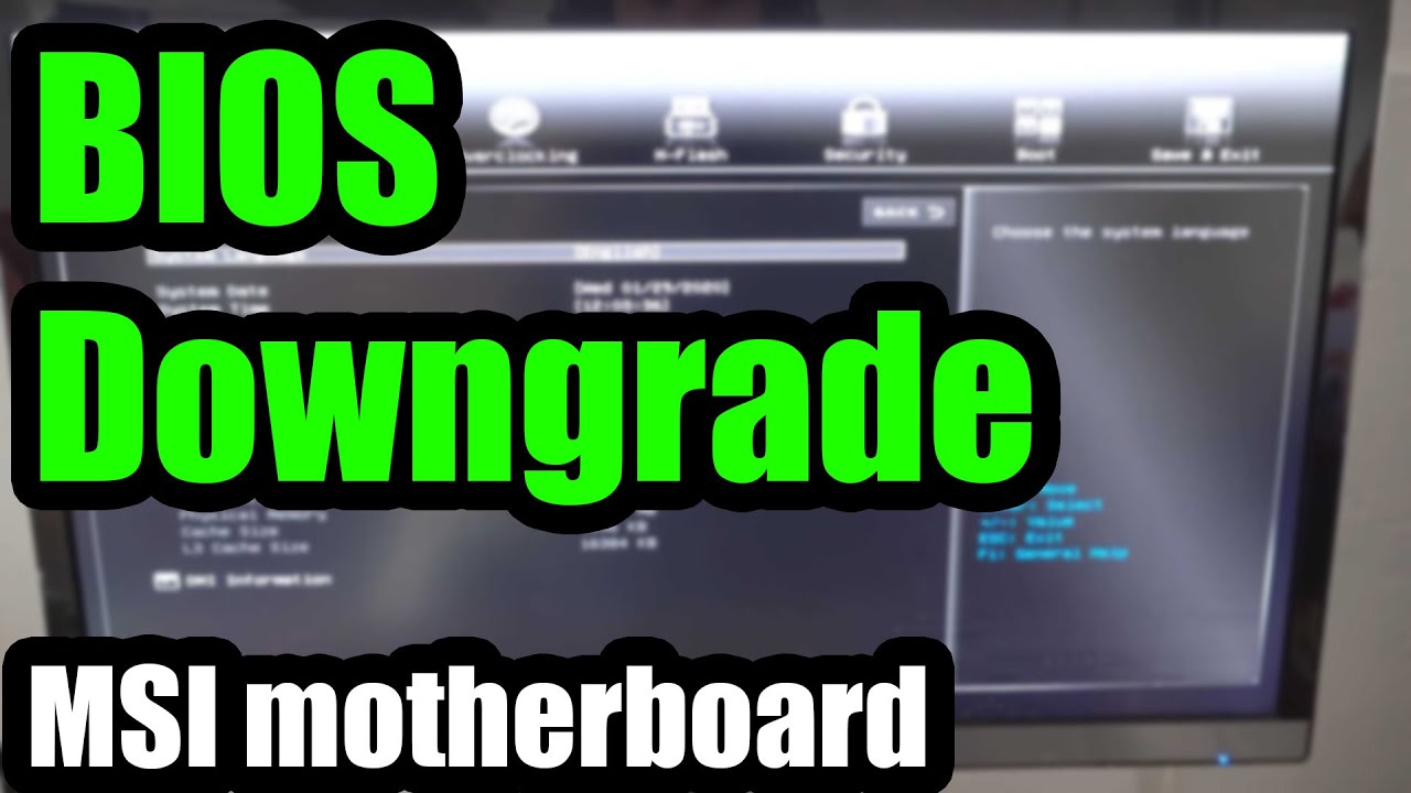 Is it possible to downgrade BIOS ? (MSI B350 PC MATE motherboard, Newer ...