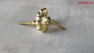 THS 048 Brass Flower Kitchen Cabinet Metal knob