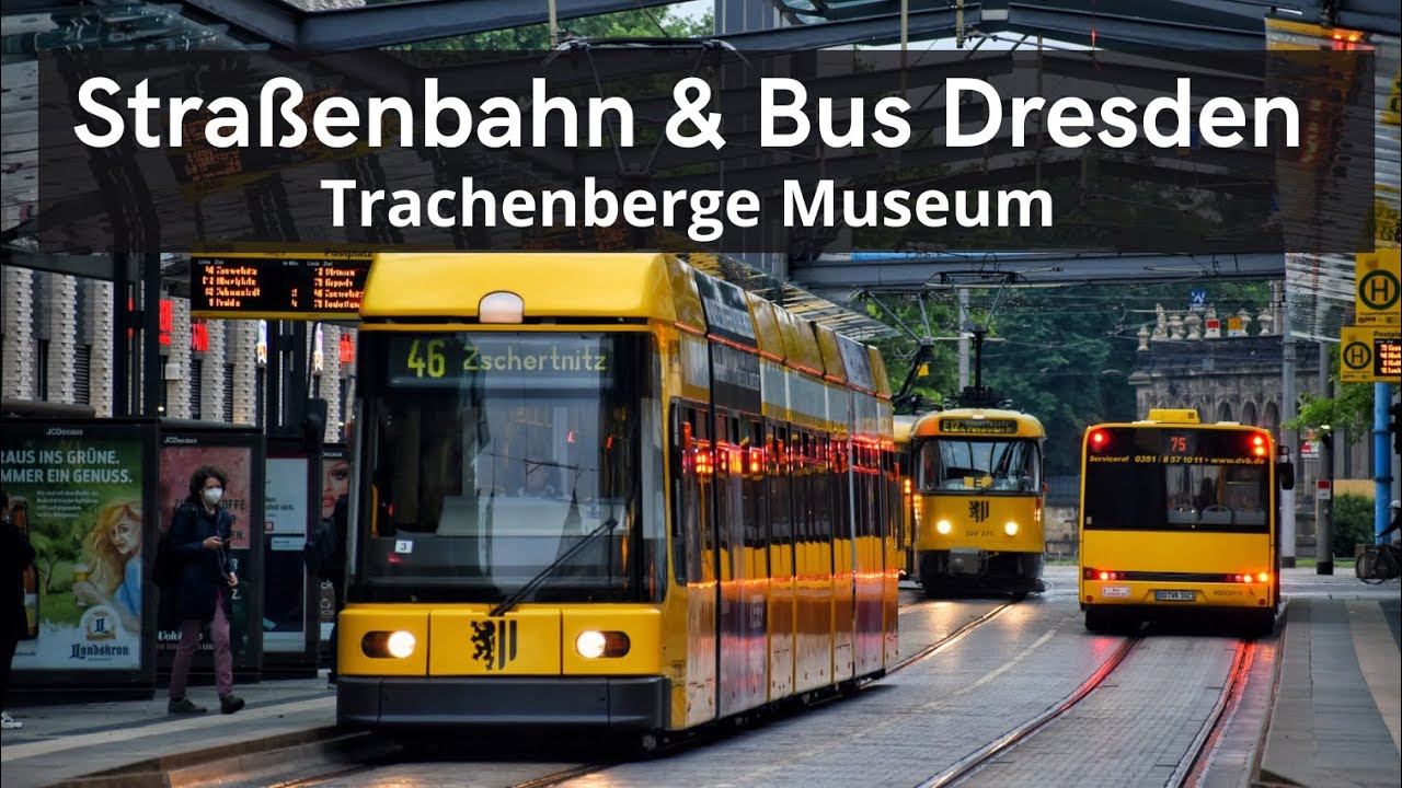 🇩🇪 Straßenbahn & Bus in Dresden | DVB and Trachenberge Museum | Tram and bus in Dresden