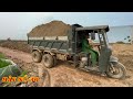 Amazing diy sand truck | Công nông siêu khủng chế chở đất cát | xe tải hoa mai chở đất | máy xúc đất