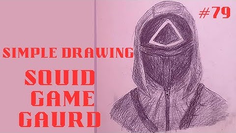 Easy Sketch SQUIDS GAME GUARD #79 #drawing #pencilart #art
