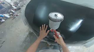 Proses Pengecatan Kap Mesin Mobil Tanpa Dilepas | Tutorial Body Repair dan Cat Mobil