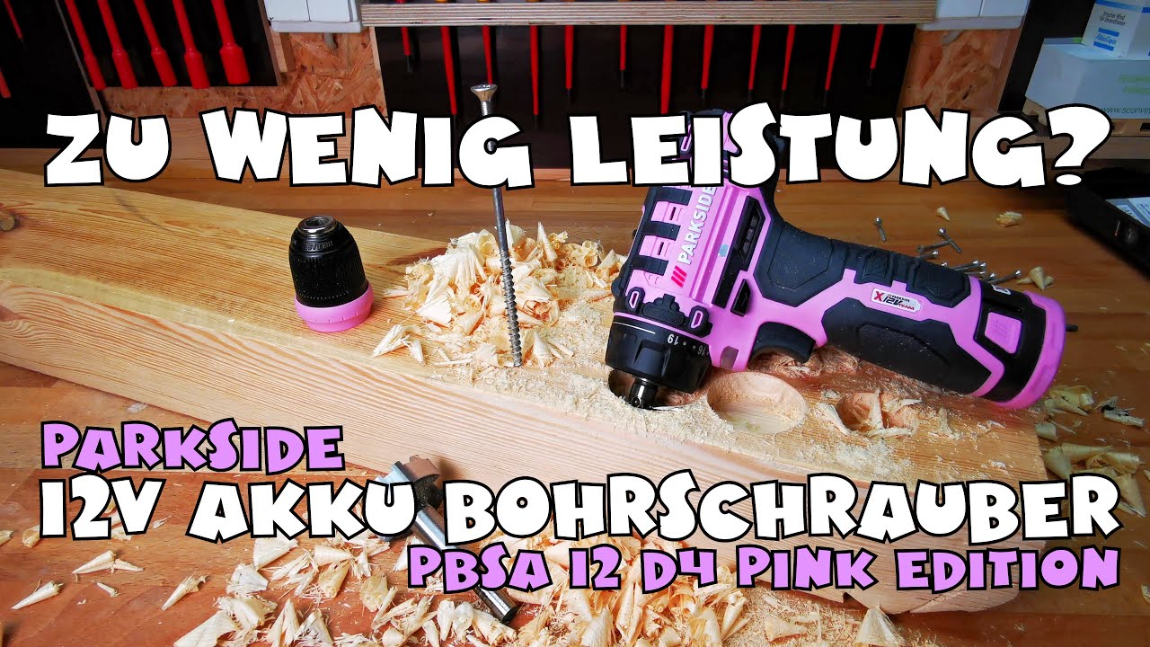 Limited Edition PBSA 12 D4 pink Akku Bohrschrauber von PARKSIDE® - YouTube