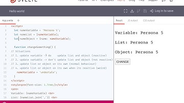 Svelte - Reactive Lists and Objects