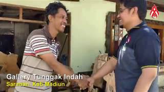 Agus Tunggak, Pengrajin Bonggol Jati Dari Saradan Madiun.