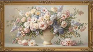Aesthetic Vintage Floral Painting 🌸 Soft Elegant Ambience | Relaxing TV Wallpaper (4K UHD) screenshot 5