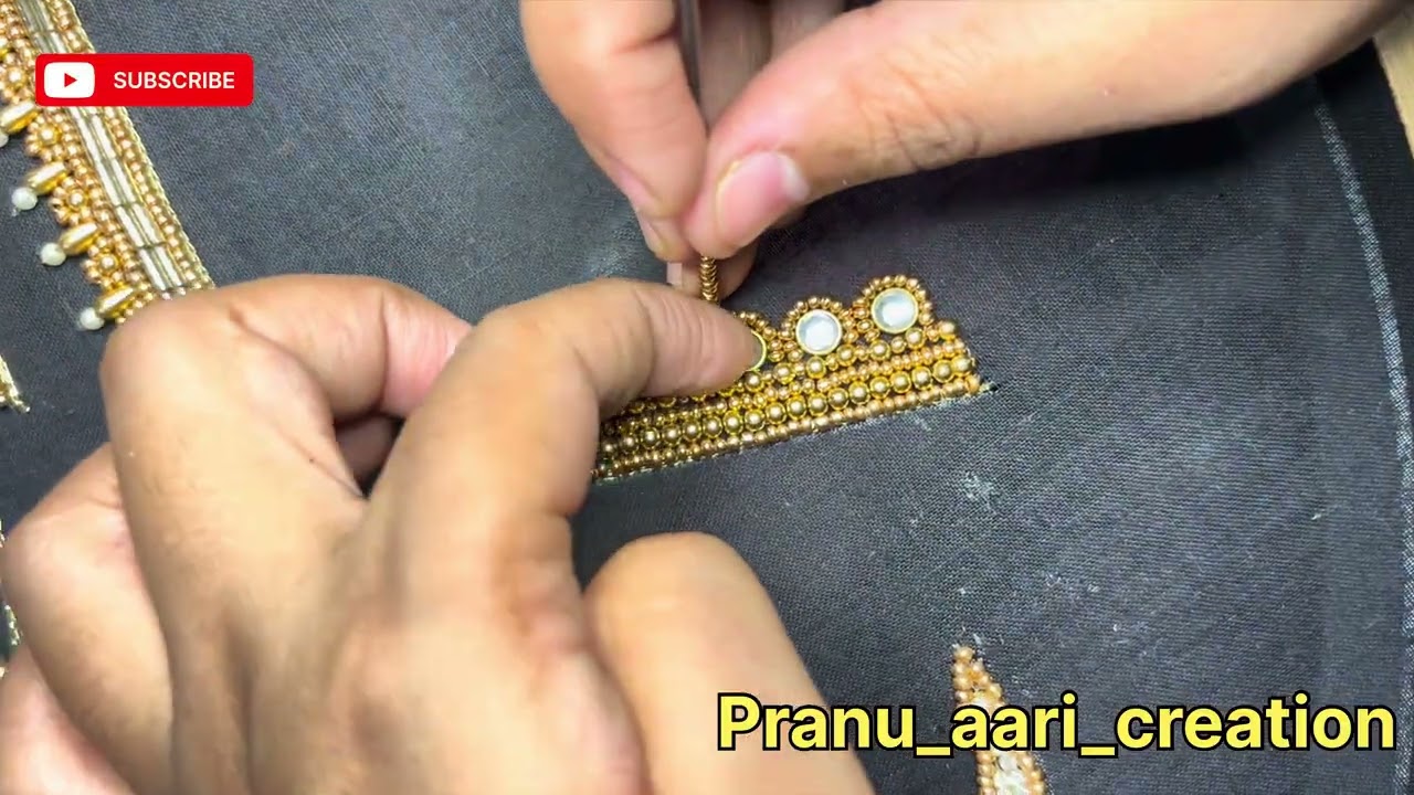 ट्रेसिंग पेपर न वापरता आरीवर्क शिका ते पण फ्री ||#aariwork #embroidery #explore