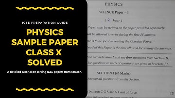 Physics Class X Solved ICSE Sample Paper 1