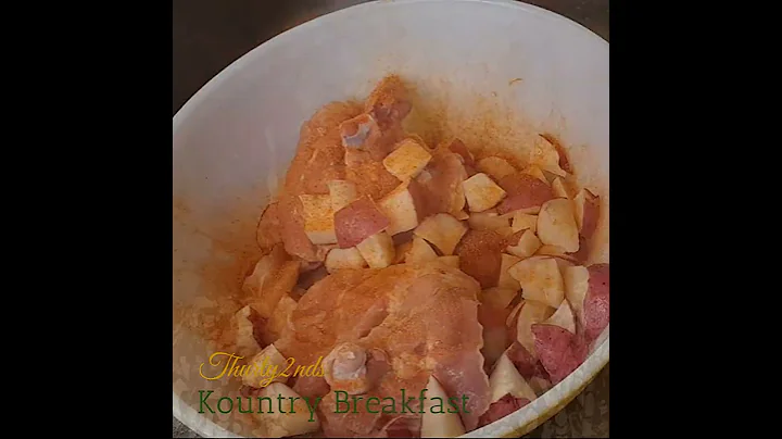 Fried Chicken, Potatoes, and Onions