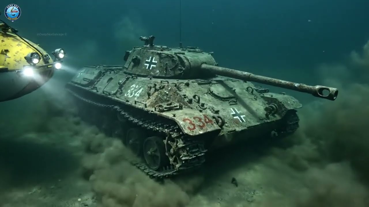 Глубоководная операция: Подъём затонувшего танка Brummbär времён Второй мировой войны