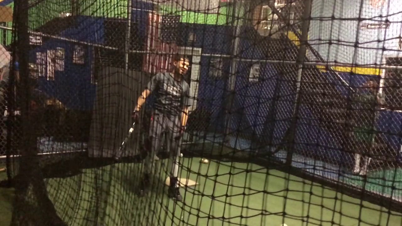 hitting the gym RYAN DELORBE@HARLEM BASEBALL HITTING ACADEMY