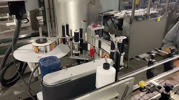 Quadrel ML-60 Pressure Sensitive Labeler with Wrap Station & Conveyor