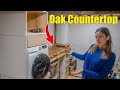 BEAUTIFUL Oak Countertop in OUR Storage Room