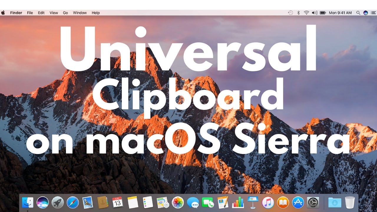 Universal Clipboard on Mac OS Sierra 2017 YouTube