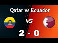 ملخص مباراة الإكوادور ضد قطر 