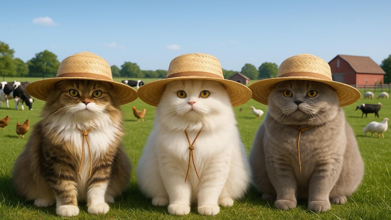 Farm Cats at Work | Farm Cats Feeding | Meow Meadow: The Cats Who Farm