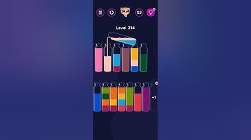 Get Color Bottle Game level 314 #bottlegame #pggaming
