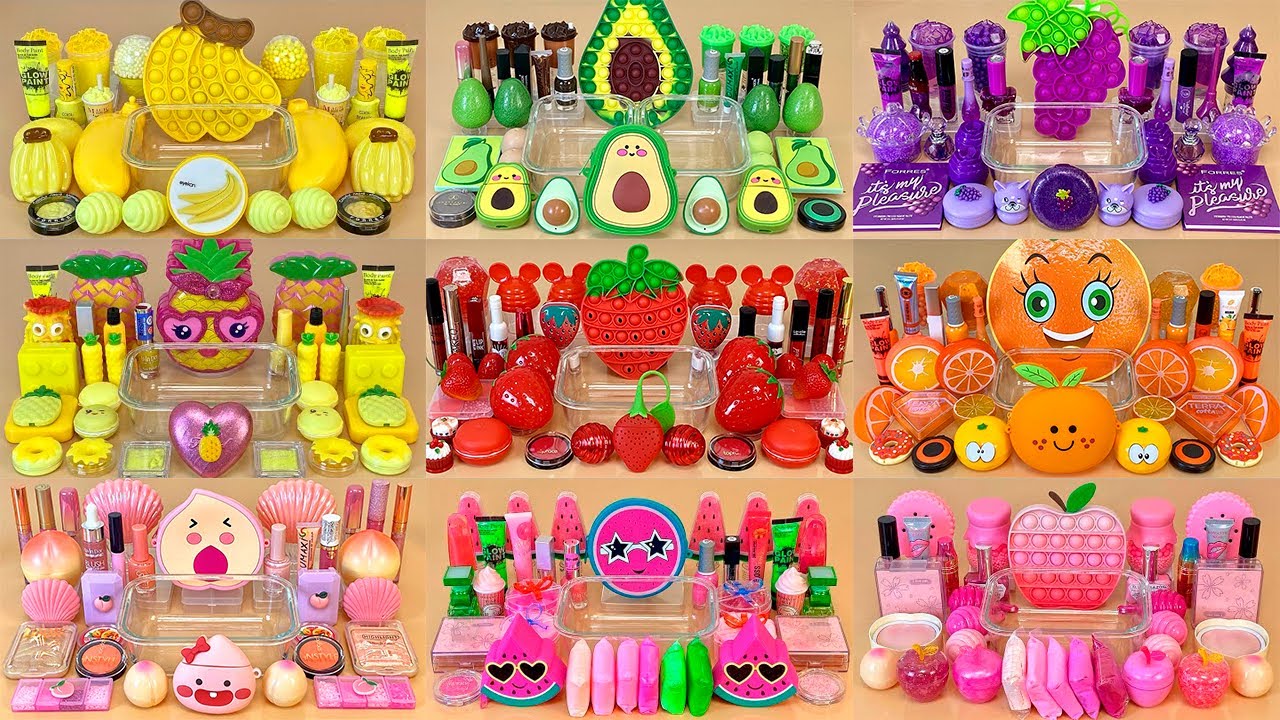 9 in 1 Video BEST of COLLECTION FRUIT SLIME 🥑🍊🍍🍓🍎🍌 💯% Satisfying Slime Video 1080p