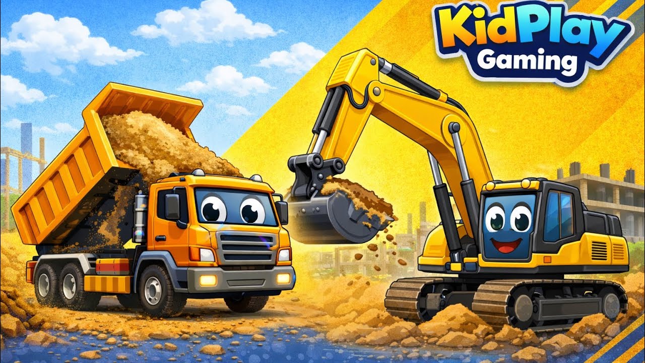 Construction Truck Game for Kids 🚧🚚 | KidPlay Gaming
