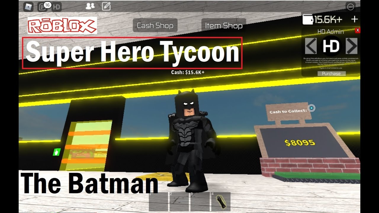 ROBLOX | SUPER HERO TYCOON | THE BATMAN - YouTube