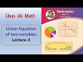 Class 10 | Linear equations of two variable | Lecture-3