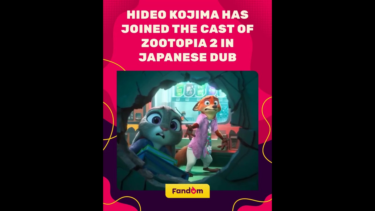 Zootopia 2! Hideo Kojima Has Joined the Cast In the Japanese Dub
