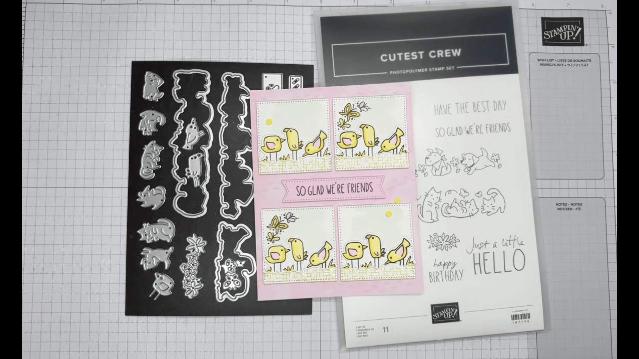 Stampin’ Up! Cutest Crew So Glad We’re Friends Card Tutorial #diy #papercrafting #patternedpaper