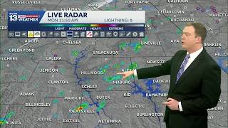 Alabama's weather forecast features spotty storms and increasingly warm, humid weather to end the...