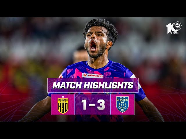 Match Highlights | Hyderabad FC 1-3 Kerala Blasters FC | MW 22 | ISL 2023-24 class=