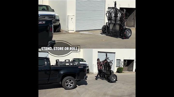 Stand, Store or Roll 3 Rail Ride Up Motorcycle Trailer