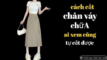 551✅ cách cắt chân váy chữ A dáng trẻ xẻ tà lệch trước  công thức siêu dễ ai xem cũng tự cắt tóc