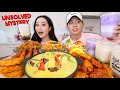 SUPER SPICY THAI FOOD! Curry, Pad Thai Noodles, Orange Chicken + BOBA TEA MUKBANG