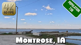 Driving Around Small Village Montrose, IA in 4k Video
