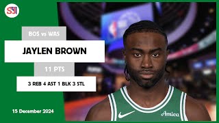 JAYLEN BROWN 11 PTS vs WAS 15 Dec 24-25 BOS Highlights