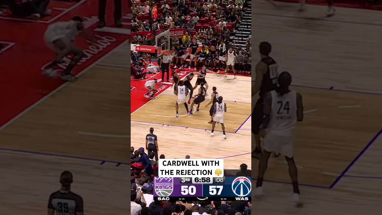 Dylan Cardwell protects the rim with the INSANE rejection