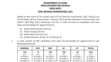 UPSC 2021 Final Result out! #upsc #upsccse #upsc2021 | Pdf in description
