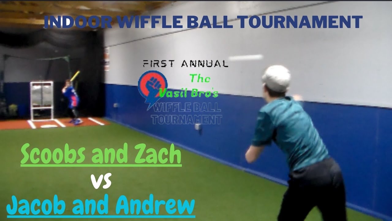 Indoor Wiffle Ball Tournament Scoobs and Zach vs Jacob and Andrew