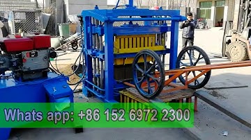 QT4-30 small diesel hydraulic paving brick hollow block making machine