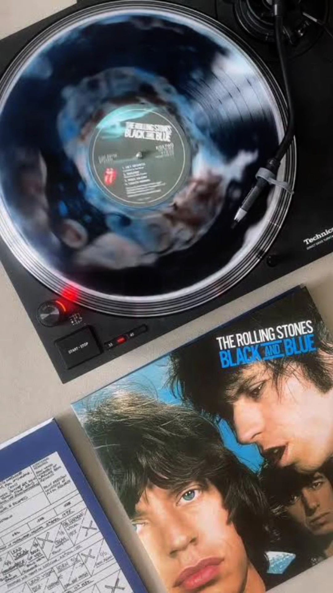 Liquid Vinyl👅Rolling Stones Black and blue on Bad World