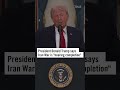 President Donald Trump Says Iran War is "Nearing Completion"