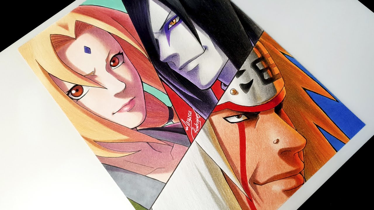 DEIDARA (NARUTO SHIPUDEN)DESENHO FEITO COM LAPIS COMUM FABER-CASTEL