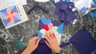 How to Make a Floral Kinusaiga Design 🌸 Beginner No-Sew Fabric Art Tutorial