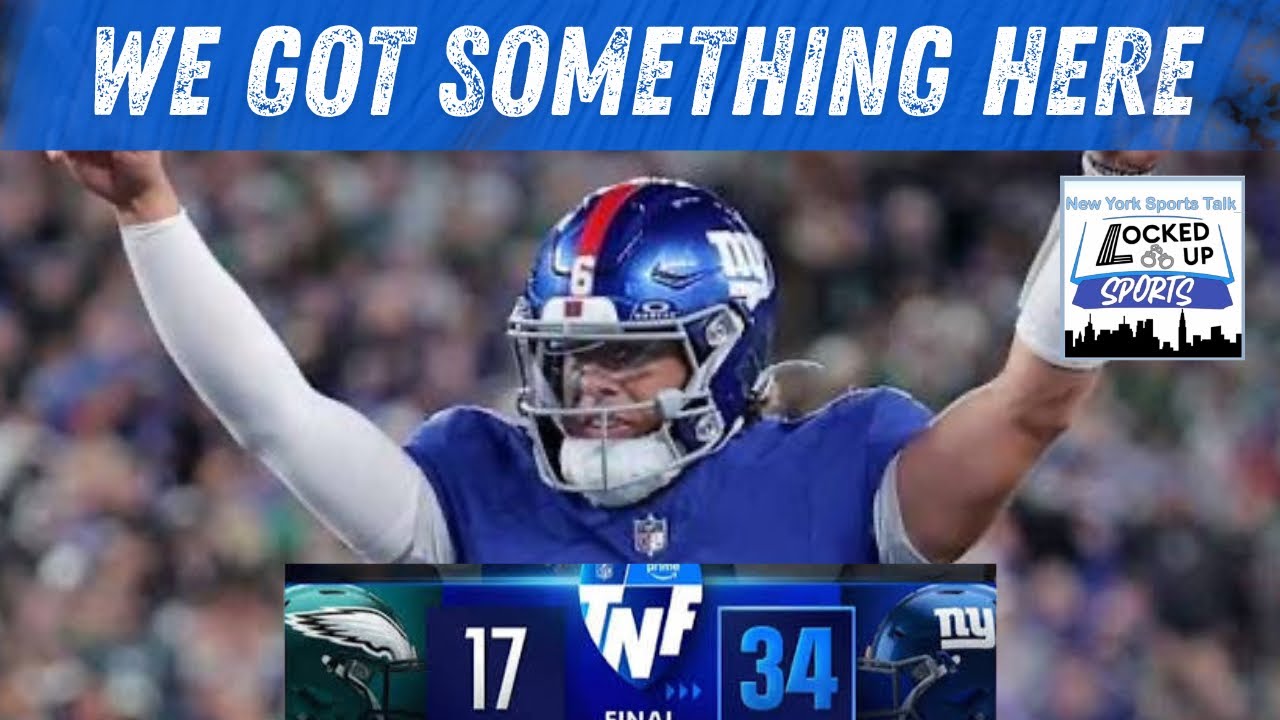 Giants STUN Eagles 34-17 | Skattebo’s 3 TDs, Dart Breakout, Eagles Implode