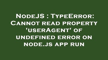 NodeJS : TypeError: Cannot read property 
