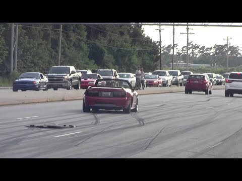 Red GT Mustang Loses Control and Nails the Curb || ViralHog