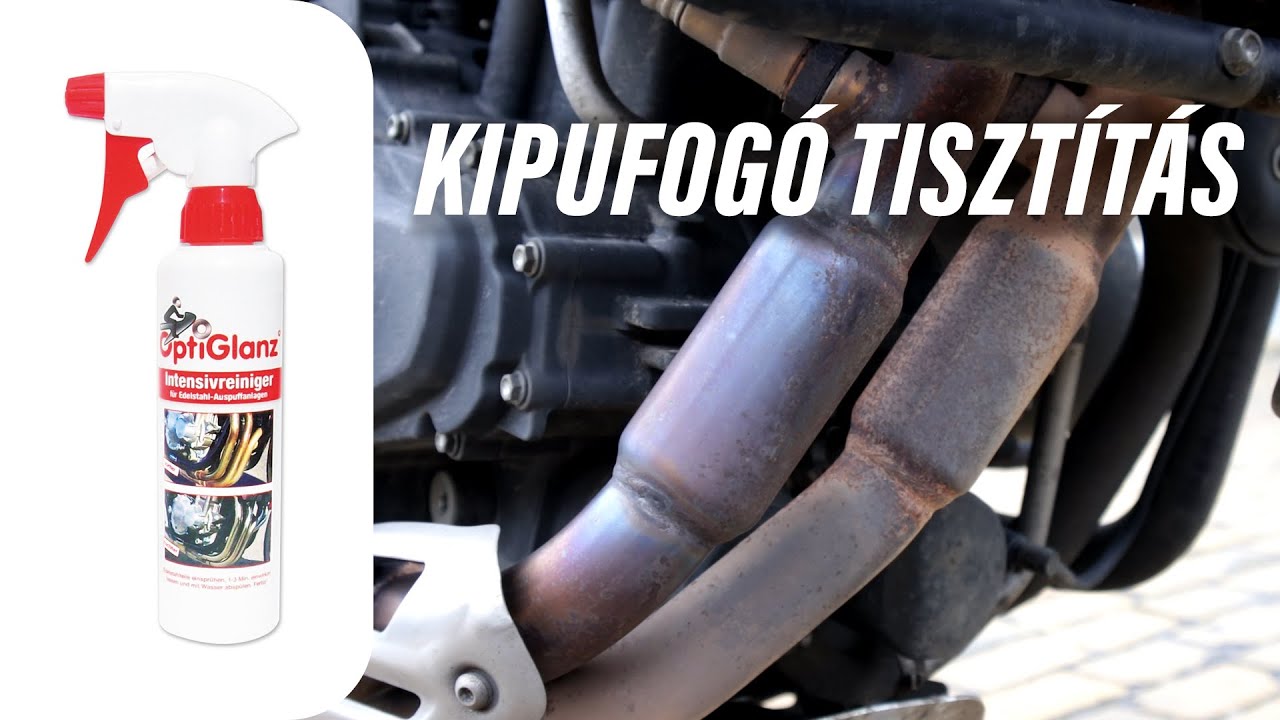 Kipufogó tisztítás Optiglanz RiderTV YouTube