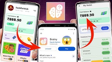🔥Brainy App Unlimited Trick | New Earning App Today 2025 | Brainy App | New Redeem Code Apps Today 