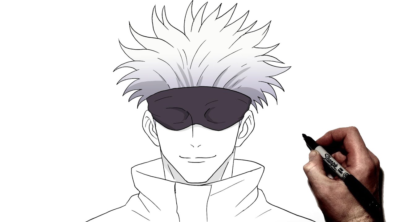 How To Draw Gojo | Step By Step | JJK - YouTube